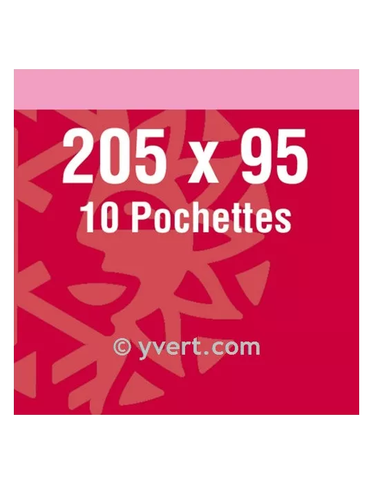 Pochettes double soudure - Lxh:205x95mm (Fond noir)