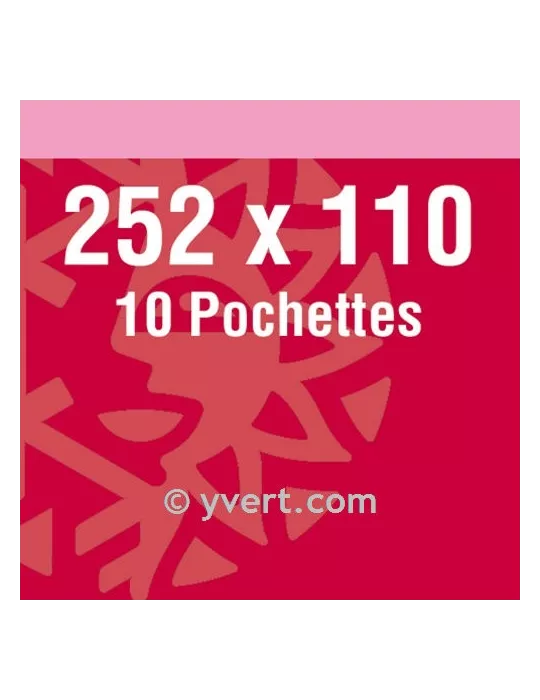 Pochettes double soudure - Lxh:252x110mm (Fond noir)