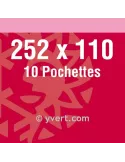 Pochettes double soudure - Lxh:252x110mm (Fond noir)