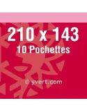 Pochettes double soudure - Lxh:210x143mm (Fond noir)