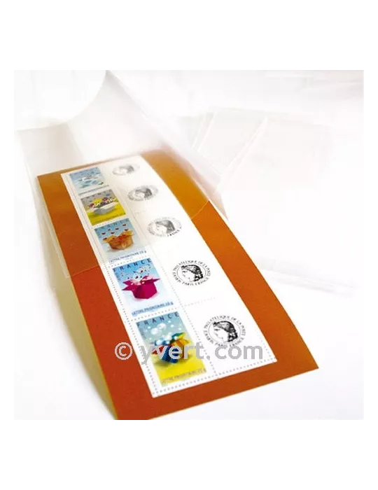 Pochettes double soudure - Lxh:72x245mm (Fond transparent)