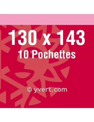 Pochettes double soudure - Lxh:130x143mm (Fond noir)