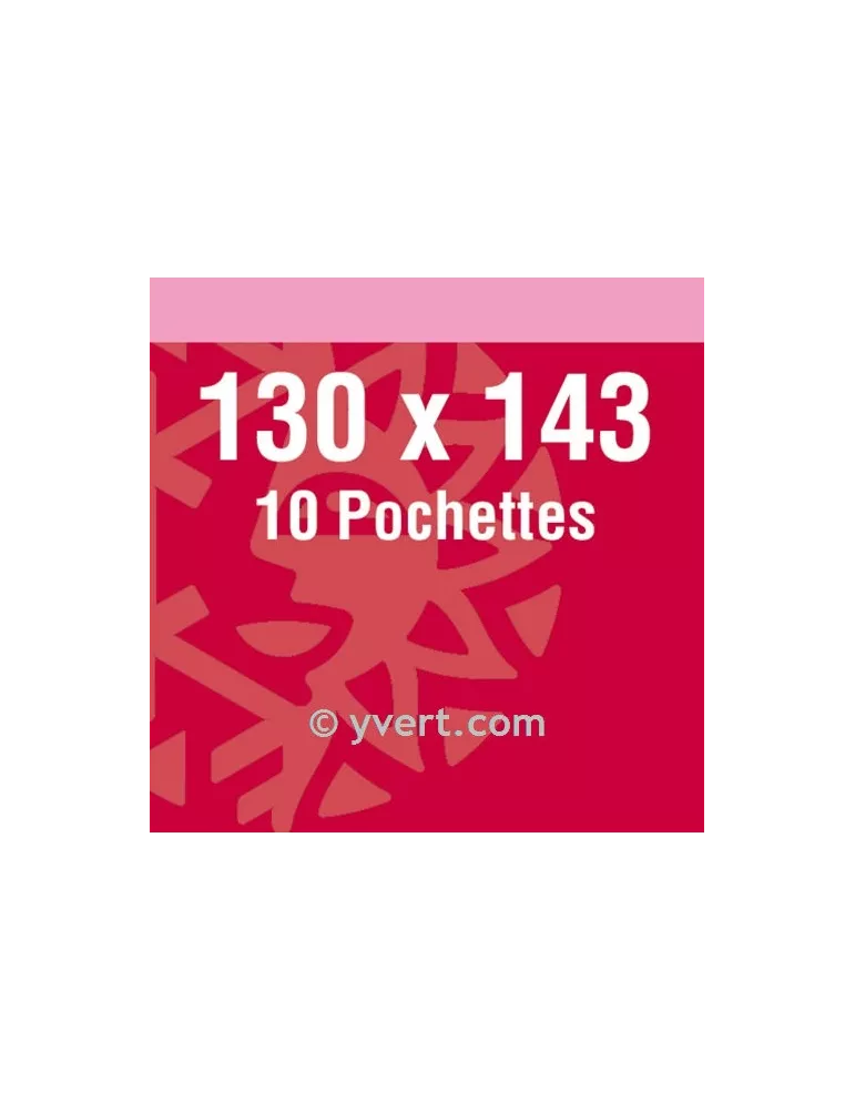 Pochettes double soudure - Lxh:130x143mm (Fond noir)