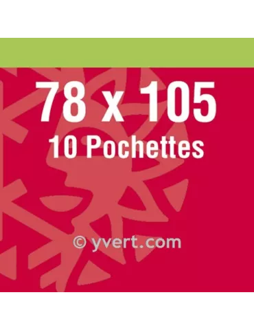 Pochettes double soudure - Lxh:78x105mm (Fond noir)