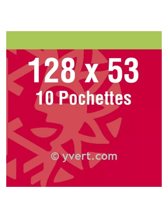 Pochettes double soudure - Lxh:128x53mm (Fond noir)