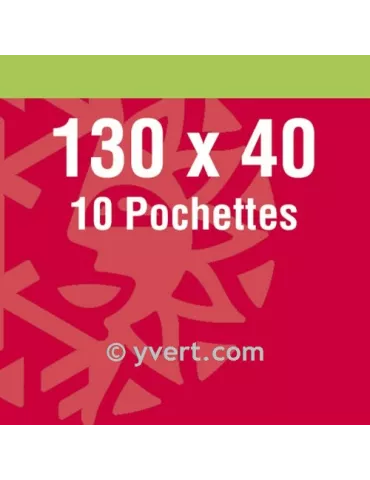 Pochettes double soudure - Lxh:130x40mm (Fond noir)