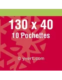 Pochettes double soudure - Lxh:130x40mm (Fond noir)