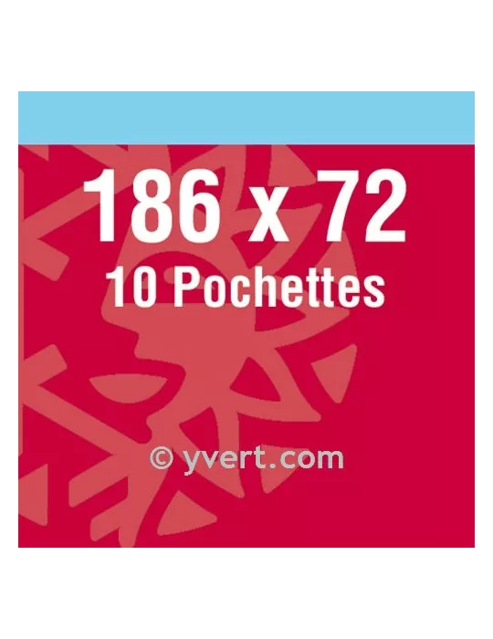 Pochettes double soudure - Lxh:186x72mm (Fond noir)