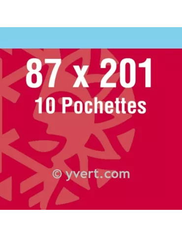 Pochettes double soudure - Lxh:87x201mm (Fond noir)