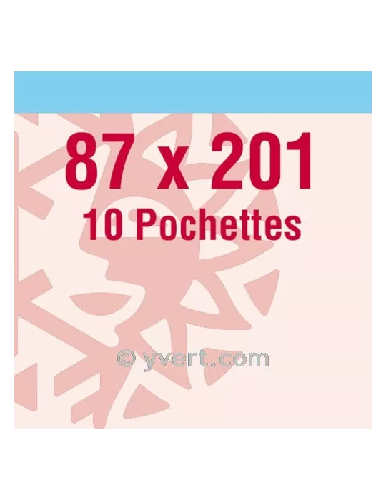 Pochettes double soudure - Lxh:87x201mm (Fond transparent)