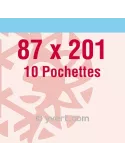 Pochettes double soudure - Lxh:87x201mm (Fond transparent)