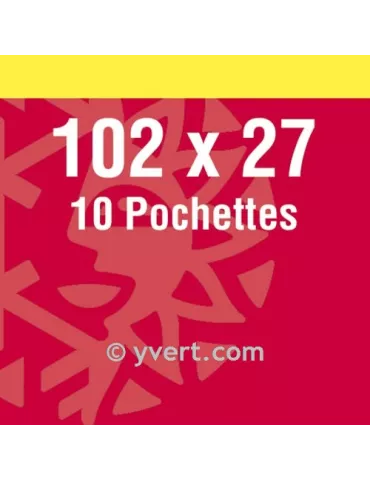 Pochettes double soudure - Lxh:102x27mm (Fond noir)