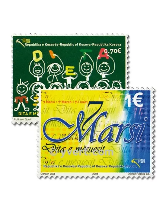 n° 1/2 - Timbre Kosovo Poste