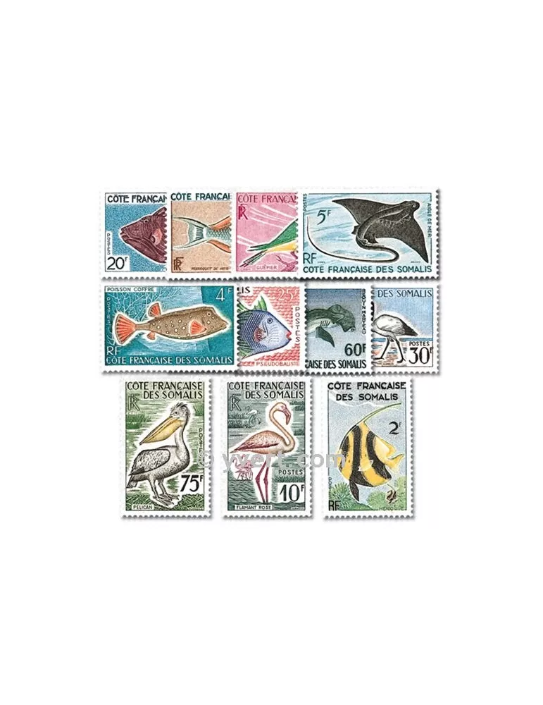 n° 292/303 - Timbre Cote des Somalis Poste