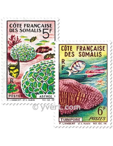 n° 316/317 - Timbre Cote des Somalis Poste