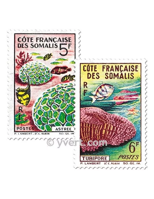 n° 316/317 - Timbre Cote des Somalis Poste
