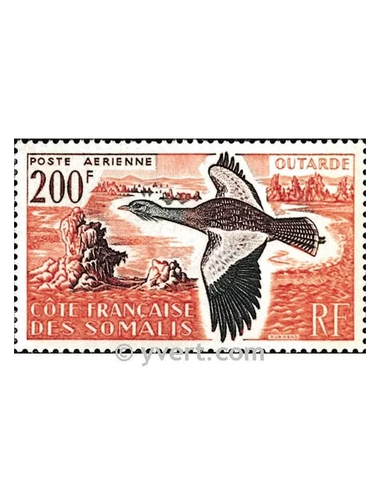 n° 28 - Timbre Cote des Somalis Poste aérienne