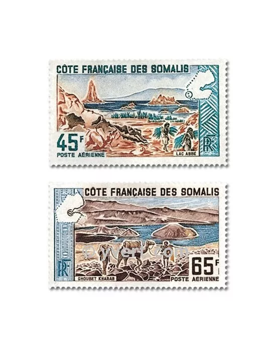 n° 43/44 - Timbre Cote des Somalis Poste aérienne
