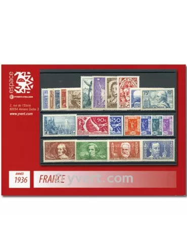 n° 309/333 - Timbre France Année complète (1936)