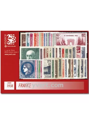 n° 372/418 - Timbre France Année complète (1938)