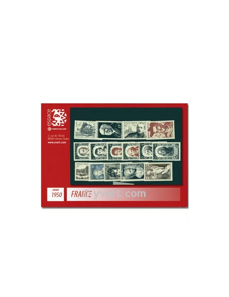n° 863/877 - Timbre France Année complète (1950)
