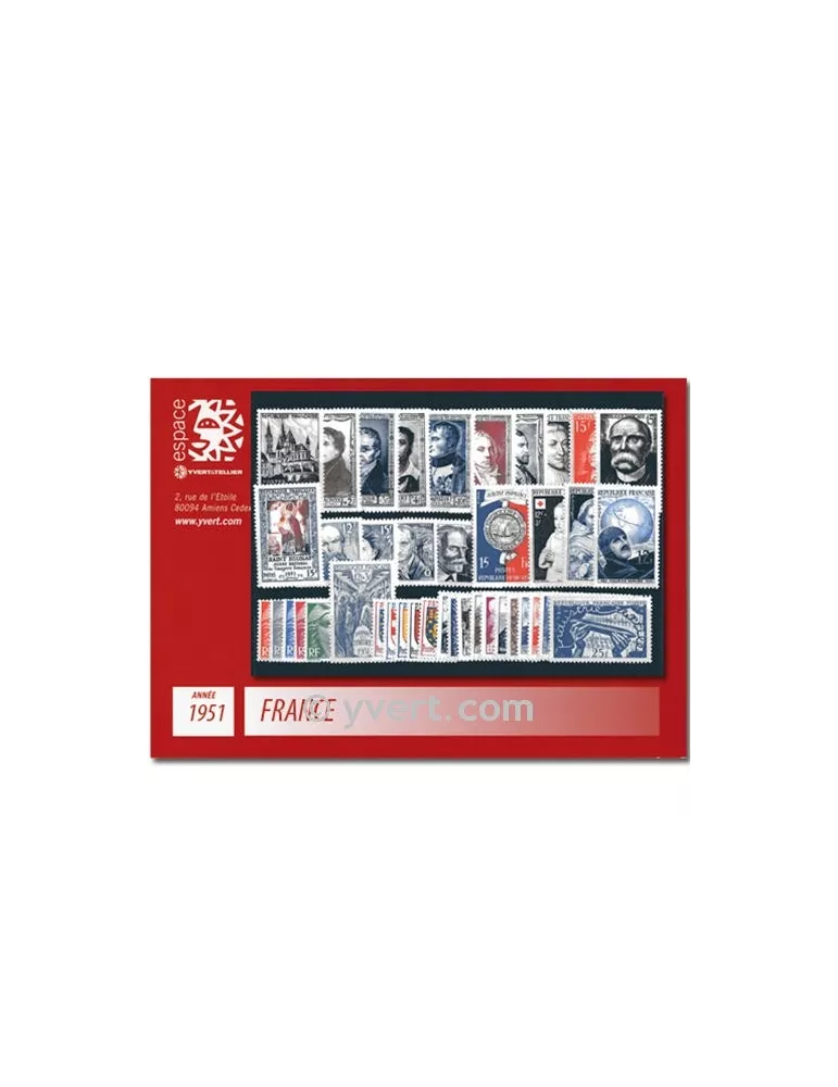 n° 878/918 - Timbre France Année complète (1951)