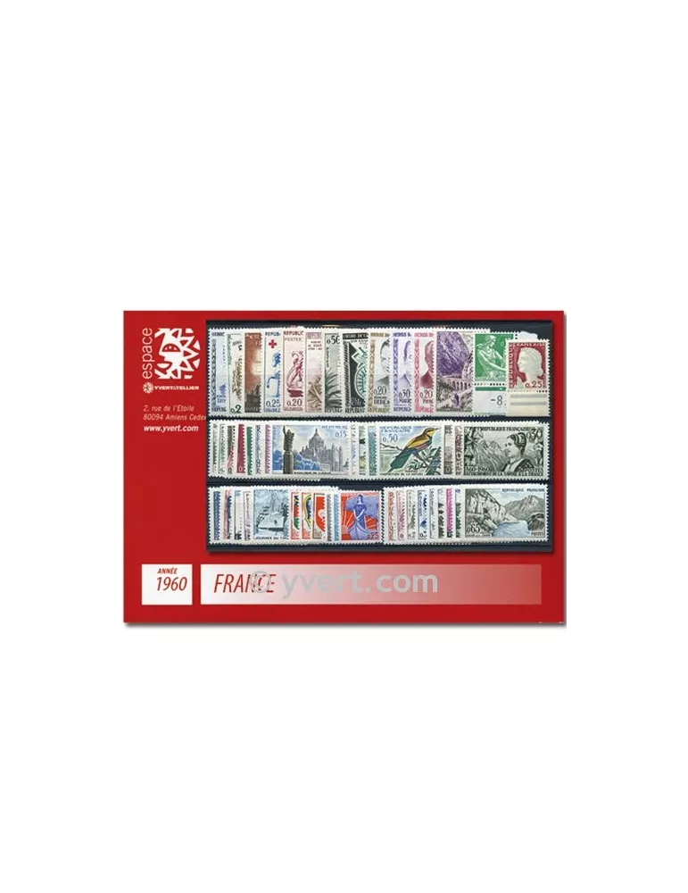 n° 1230/1280 - Timbre France Année complète (1960)