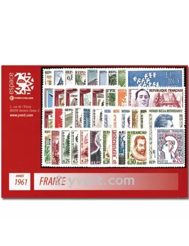 n° 1281/1324 - Timbre France Année complète (1961)