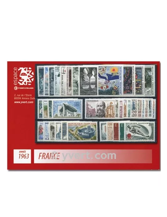 n° 1368/1403 - Timbre France Année complète (1963)
