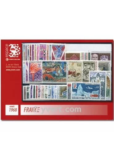 n° 1542/1581 - Timbre France Année complète (1968)