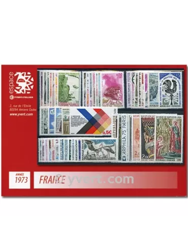 n° 1737/1782 - Timbre France Année complète (1973)