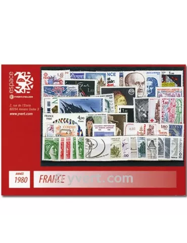 n° 2073/2117 - Timbre France Année complète (1980)
