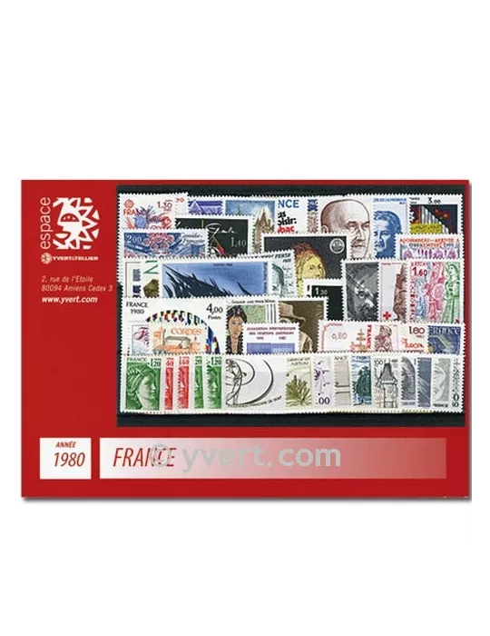 n° 2073/2117 - Timbre France Année complète (1980)
