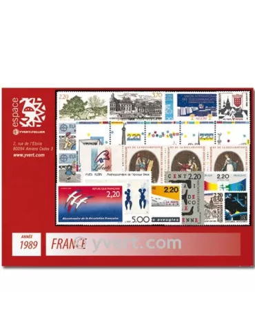 n° 2560/2614 - Timbre France Année complète (1989)