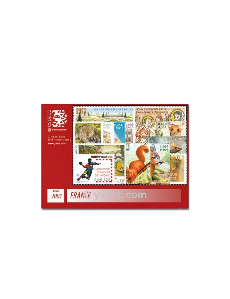 n° 3367/3442 - Timbre France Année complète (2001)