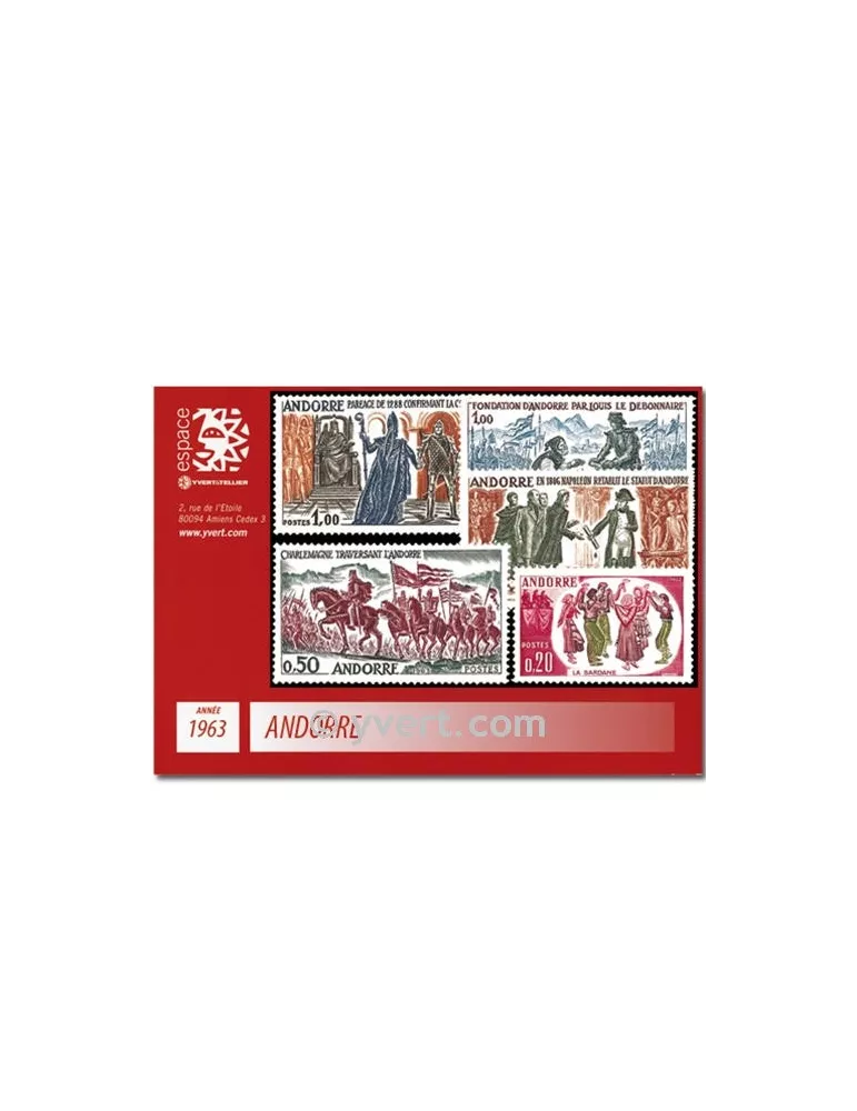 n° 166/170 - Timbre Andorre Année complète (1963)