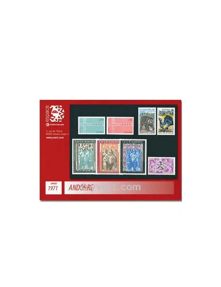 n° 209/216 - Timbre Andorre Année complète (1971)