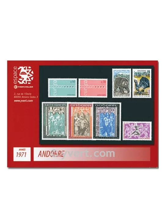 n° 209/216 - Timbre Andorre Année complète (1971)