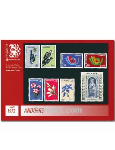 n° 226/233 - Timbre Andorre Année complète (1973)