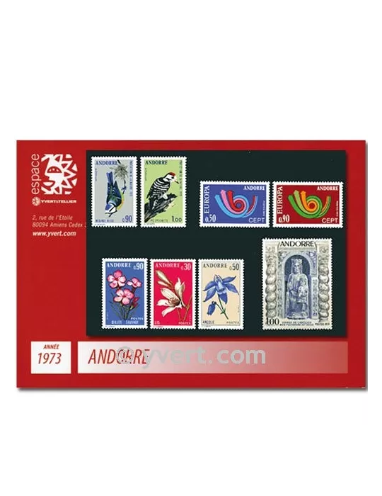 n° 226/233 - Timbre Andorre Année complète (1973)