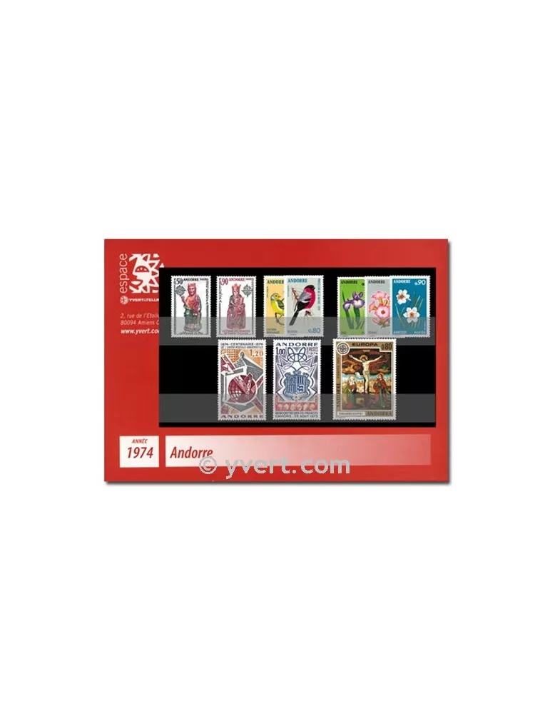 n° 234/242 - Timbre Andorre Année complète (1974)