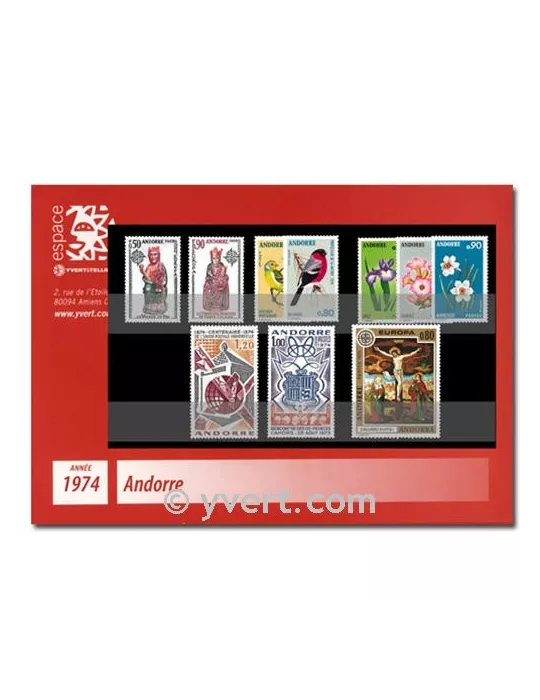 n° 234/242 - Timbre Andorre Année complète (1974)