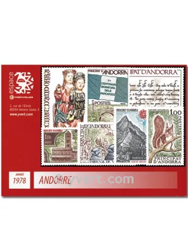 n° 267/273 - Timbre Andorre Année complète (1978)