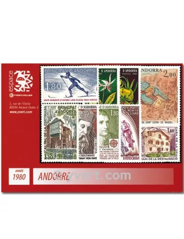 n° 282/290 - Timbre Andorre Année complète (1980)