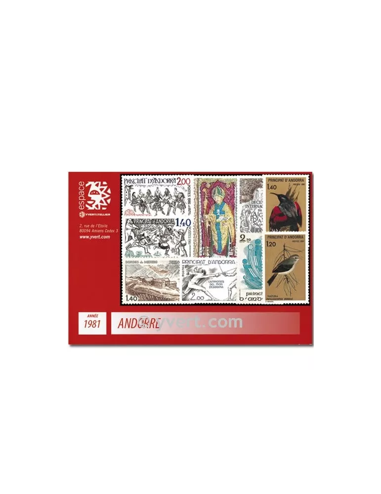n° 291/299 - Timbre Andorre Année complète (1981)