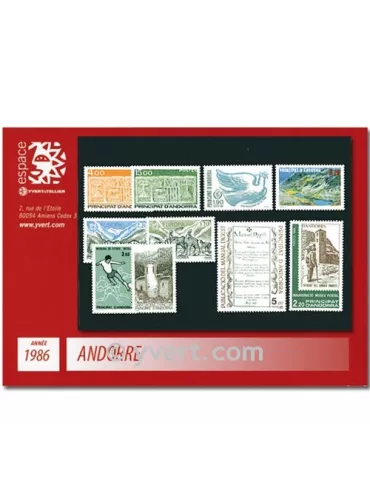 n° 345/354 - Timbre Andorre Année complète (1986)