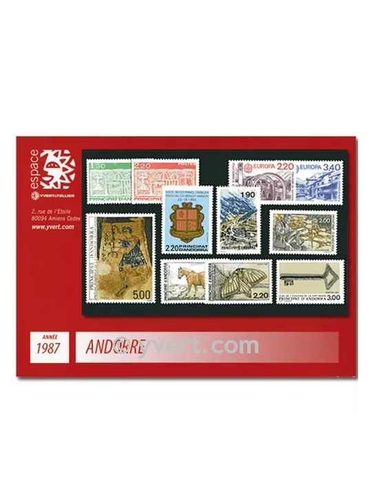 n° 355/365 - Timbre Andorre Année complète (1987)