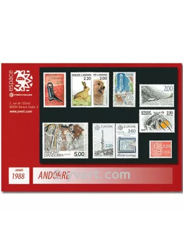 n° 366/375 - Timbre Andorre Année complète (1988)