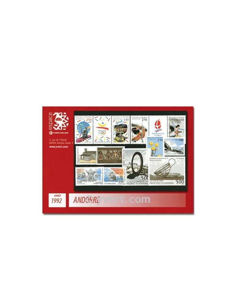 n° 414A/424 - Timbre Andorre Année complète (1992)