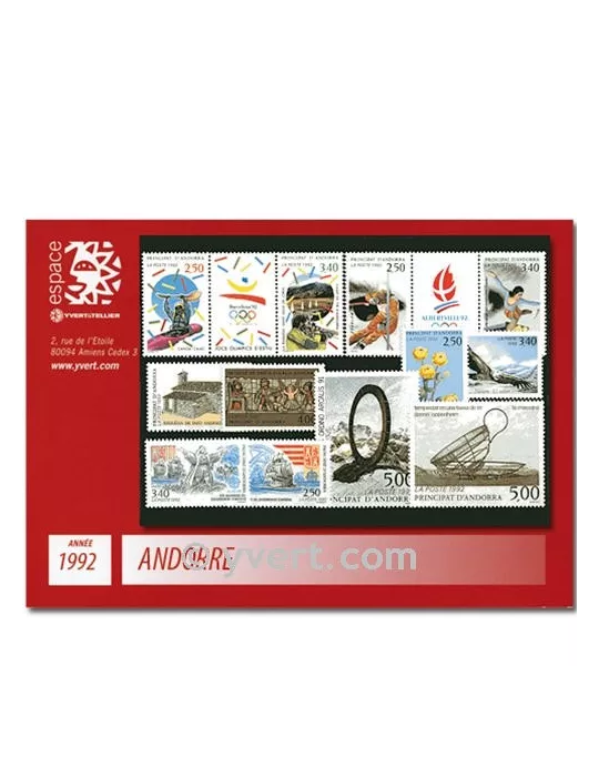 n° 414A/424 - Timbre Andorre Année complète (1992)